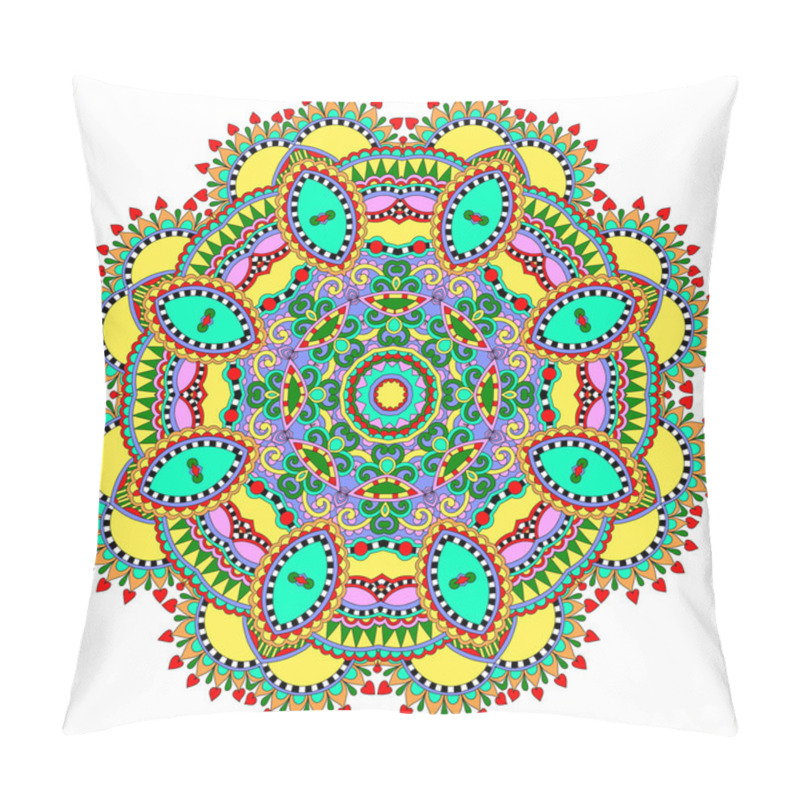 Personality  Mandala, Circle Decorative Spiritual Indian Symbol Of Lotus Flow Pillow Covers