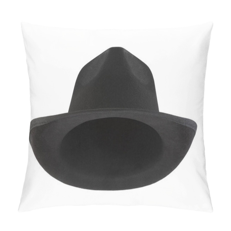 Personality  Black Retro Hat Isolated On White Background With Clipping Path  Pillow Covers