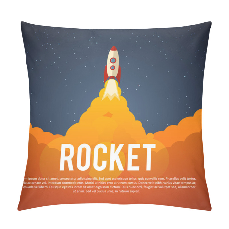 Personality  Rocket Launch Icon Pillow Covers