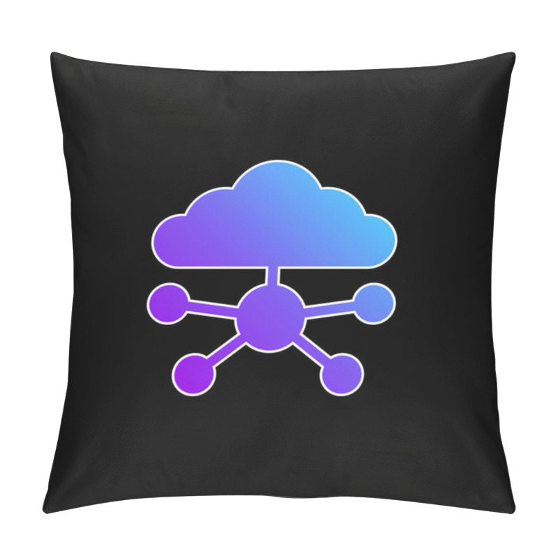 Personality  Big Data Blue Gradient Vector Icon Pillow Covers