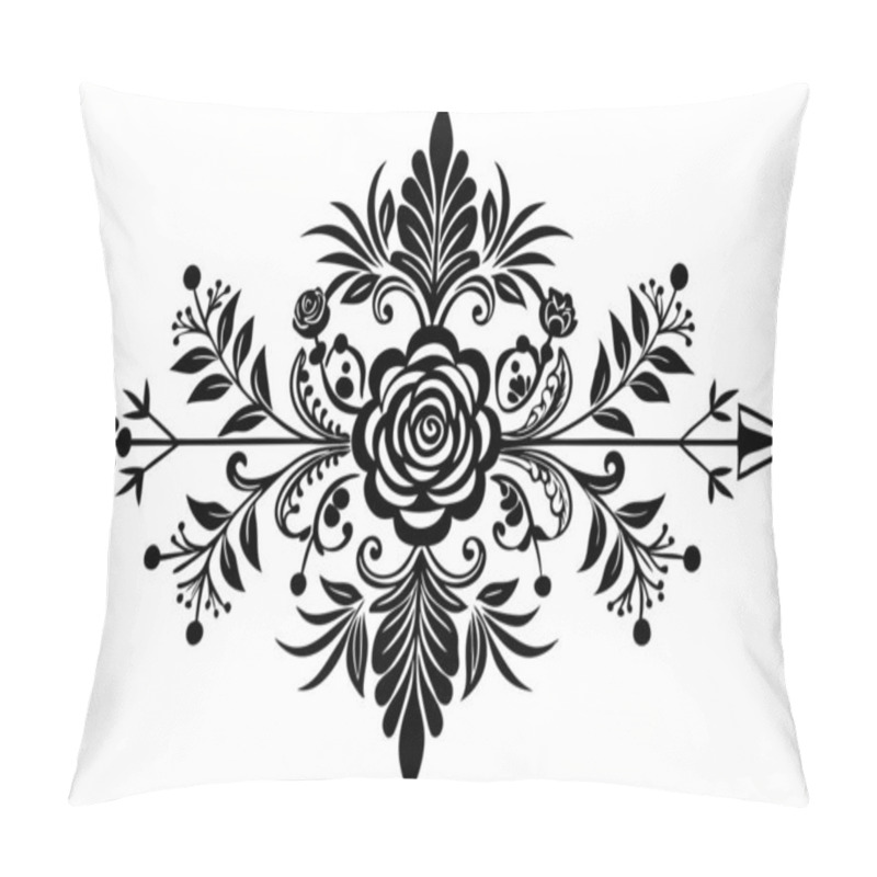 Personality  Charming Poppy Flower Silhouette Design Pillow Covers