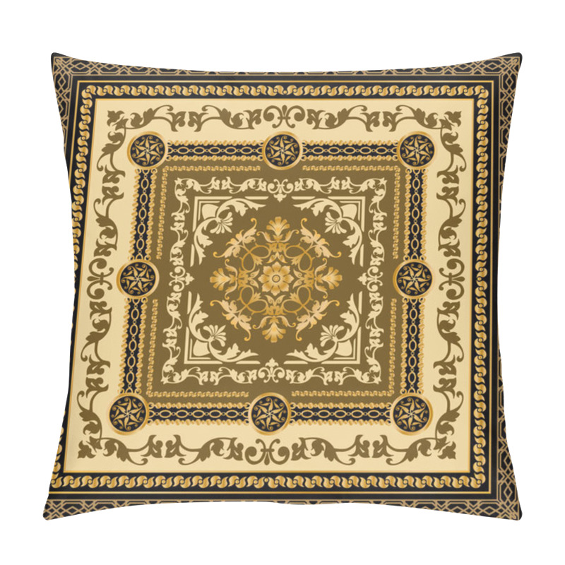 Personality  Seamless Pattern Decorated With Precious Stones, Gold Chains And Pearls. Pillow Covers