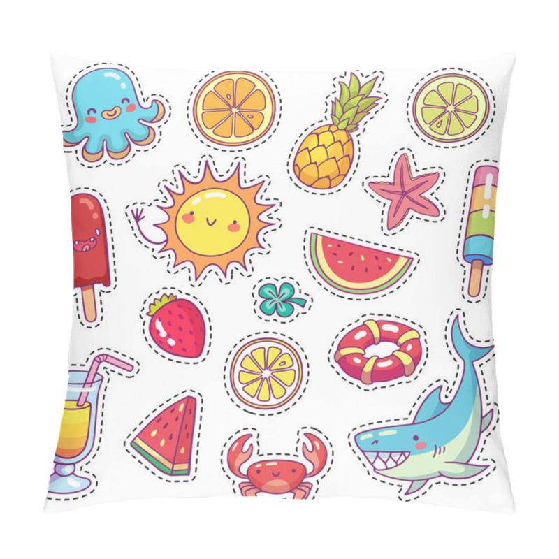 Personality  Set Of Cute Cartoon Stickers For Children Pillow Covers