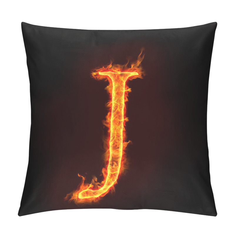 Personality  Fire Alphabets, J Pillow Covers