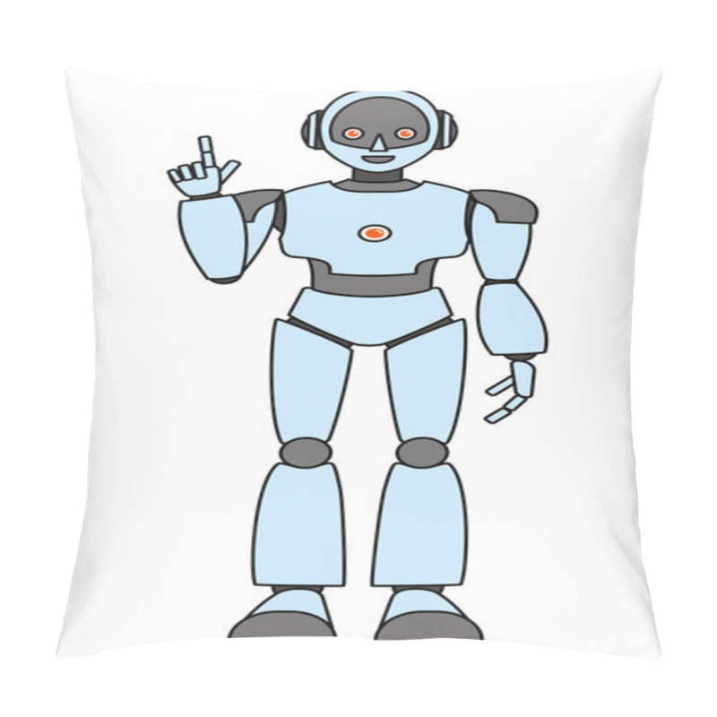 Personality  Simple Android Robot Full Body Illustration Pillow Covers