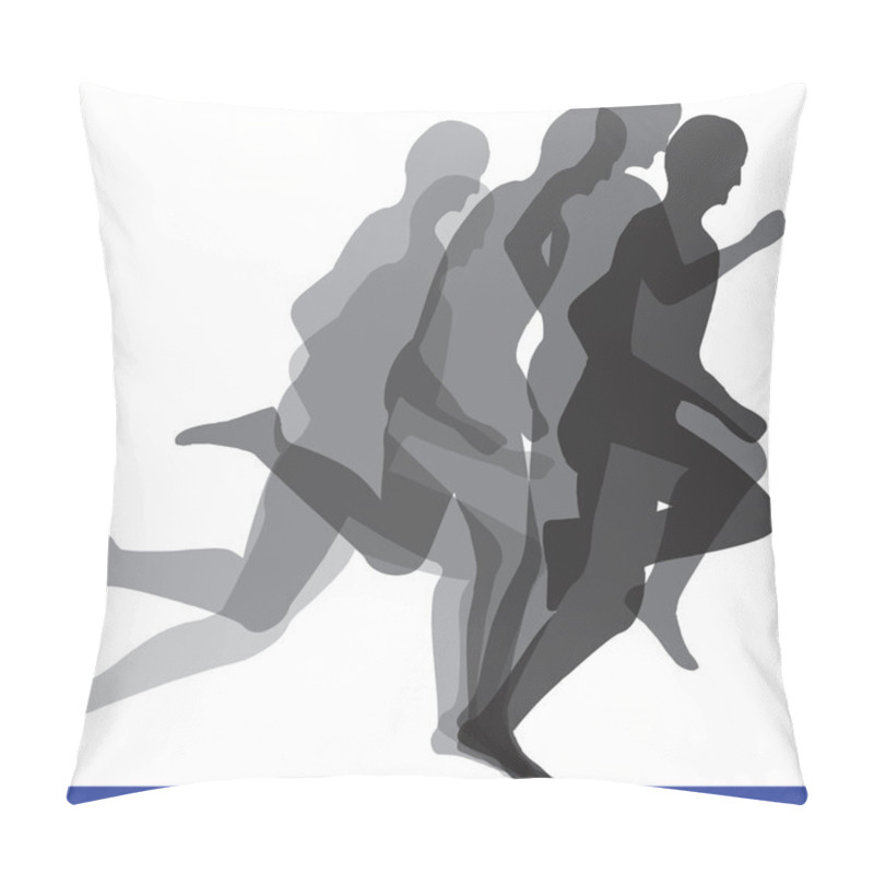 Personality  Running Men Illustration Pillow Covers