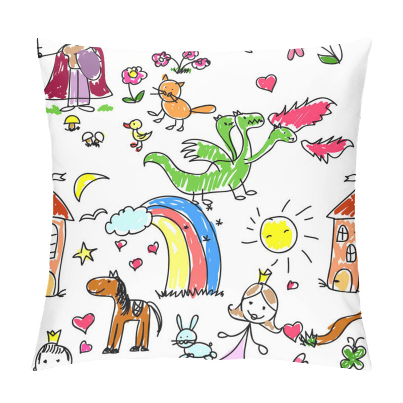 Personality  Children's Drawings Pillow Covers