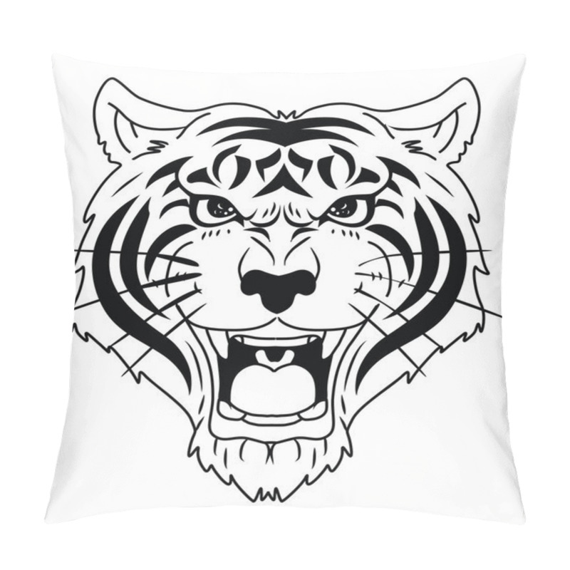 Personality  Tiger Head Pillow Covers