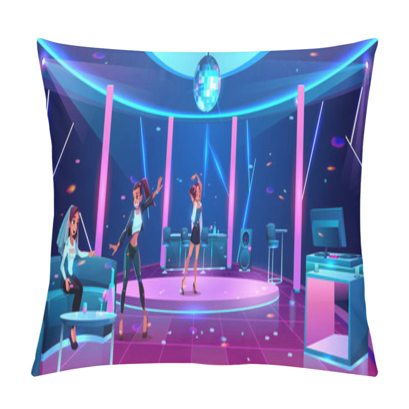 Personality  Hen-party In Night Club, Bachelorette Celebration Pillow Covers