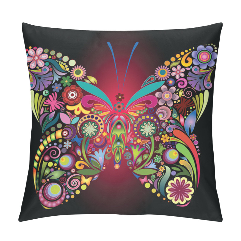 Personality  Flowers And Butterflies Pillow Covers