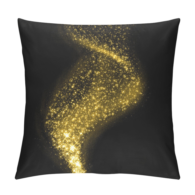 Personality  Gold Glittering Stars Dust Smoke Trail. Pillow Covers