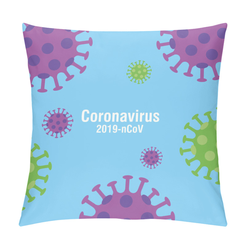 Personality  Background Of Particles 2019 Ncov Coronavirus Pillow Covers