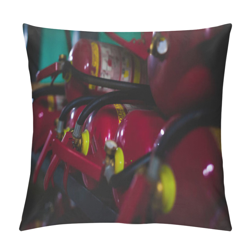 Personality  Many Fire Extinguishers Lie On The Rack Pillow Covers