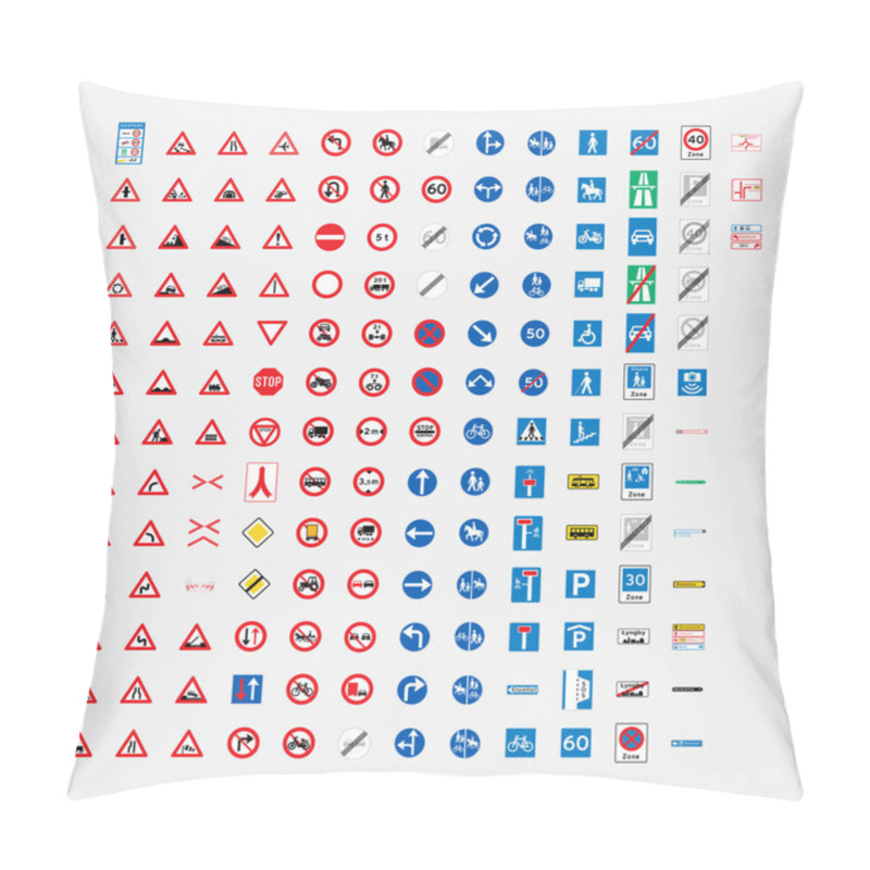 Personality  Road Traffic Sign Symbol Denmark Pillow Covers