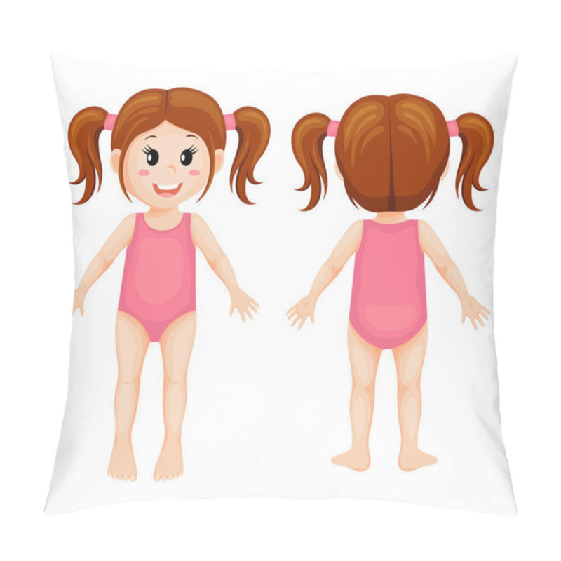 Personality  Parts Of Body. Cute Cartoon Girl Pillow Covers