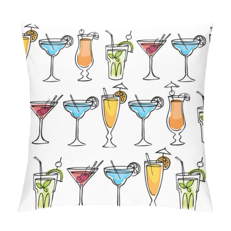 Personality  Cocktail Drinks Pattern Pillow Covers