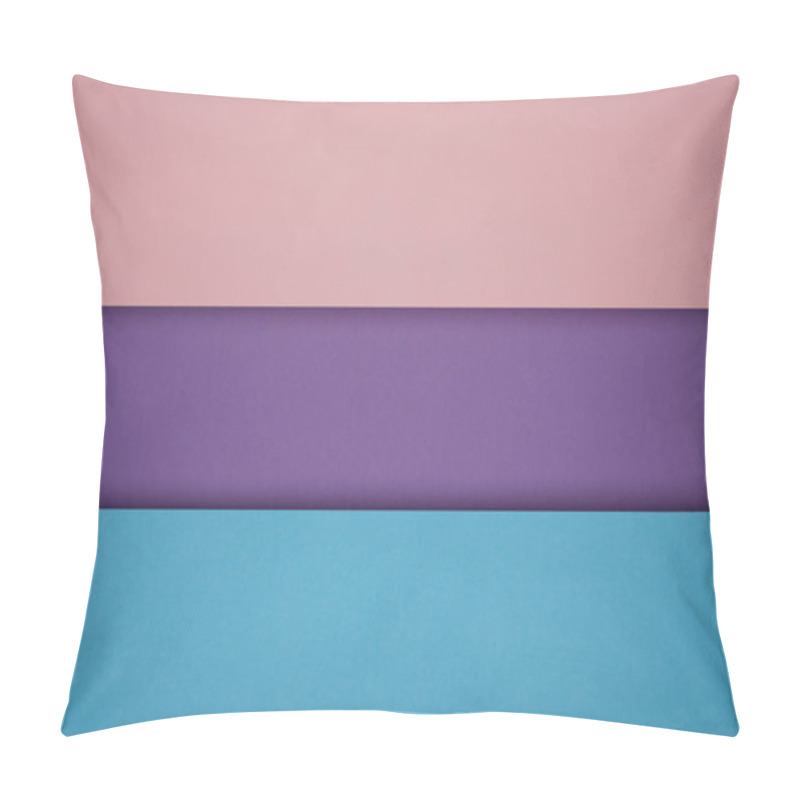 Personality  Beautiful Bright Blue, Pink And Violet Paper Background   Pillow Covers