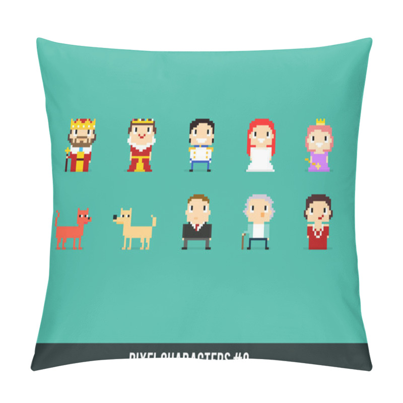 Personality  Pixel Art Characters Pillow Covers