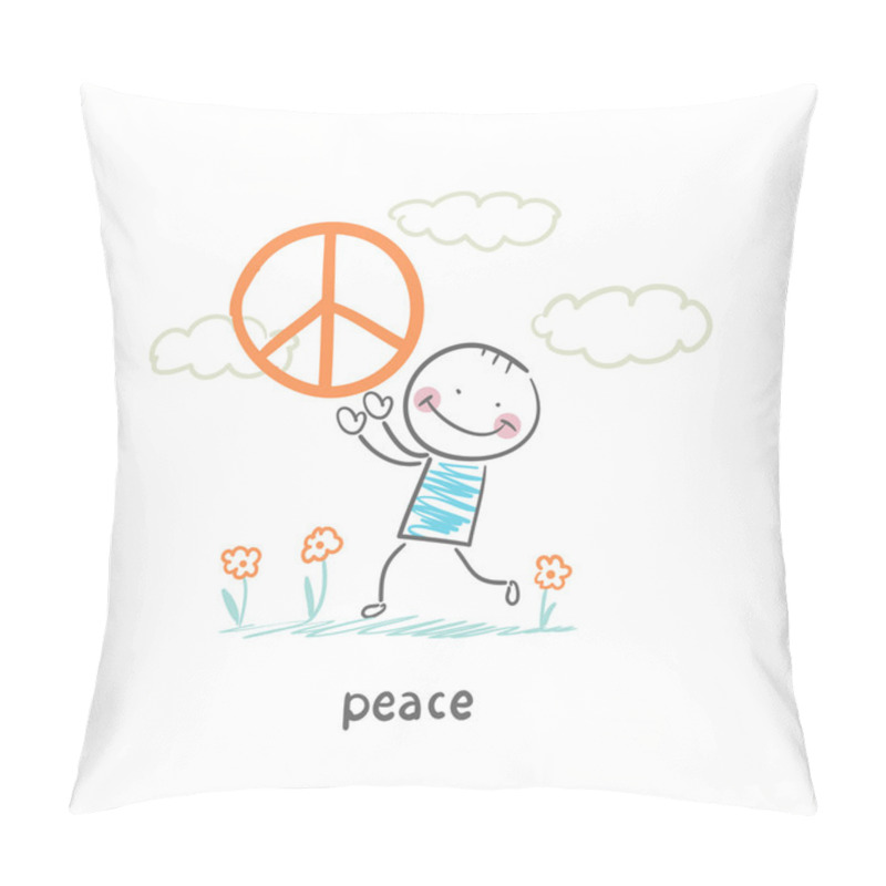 Personality  Peace Symbol Pillow Covers