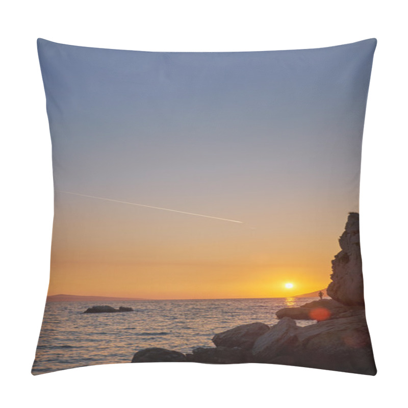 Personality  Rocks Island At Sunset  Pillow Covers