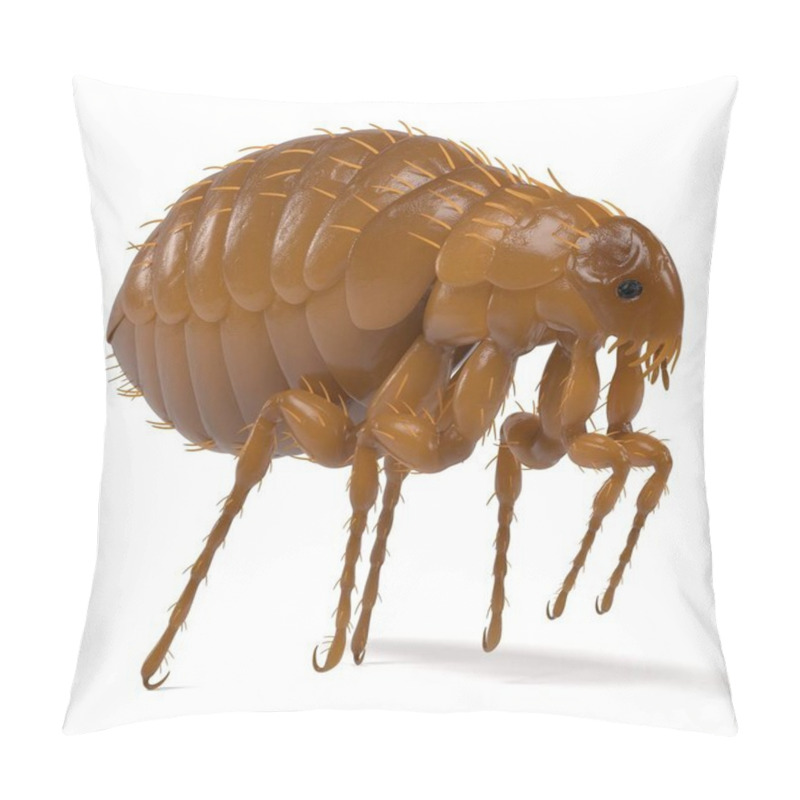 Personality  Realistic 3d Render Of Flea Pillow Covers