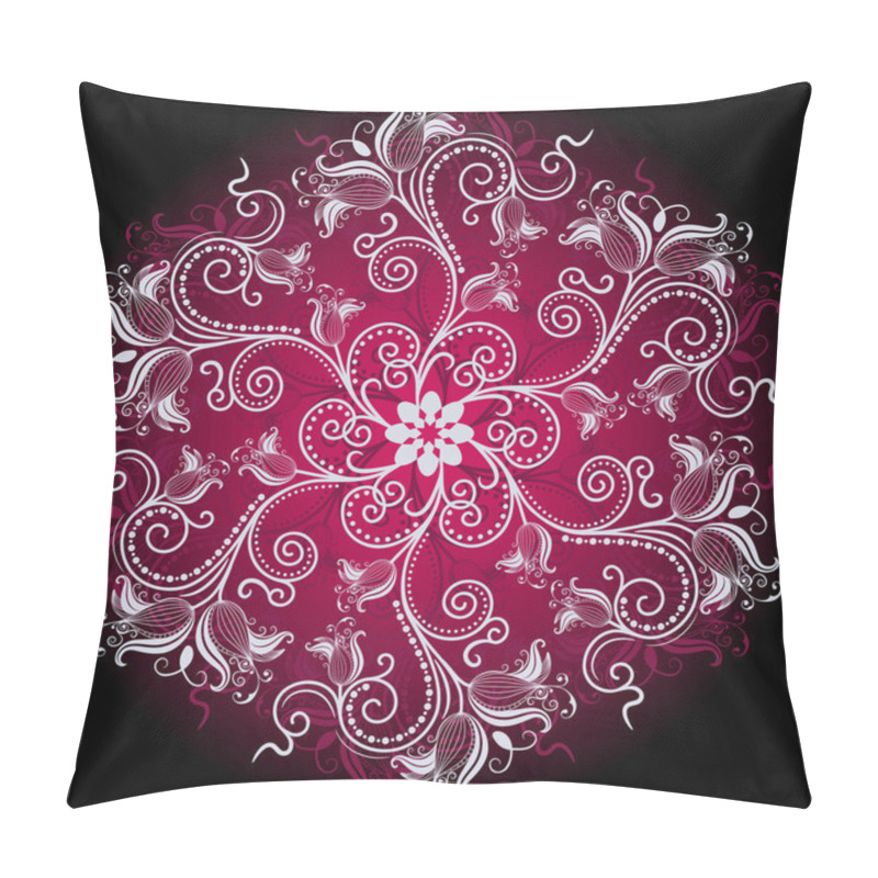 Personality  Floral Round Frame Pillow Covers