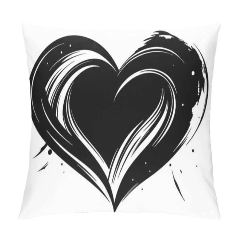 Personality  Vibrant Abstract Heart With Dynamic Shapes And Energy Pillow Covers