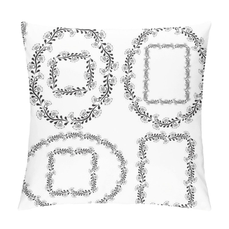 Personality  Floral Borders And Frames Pillow Covers