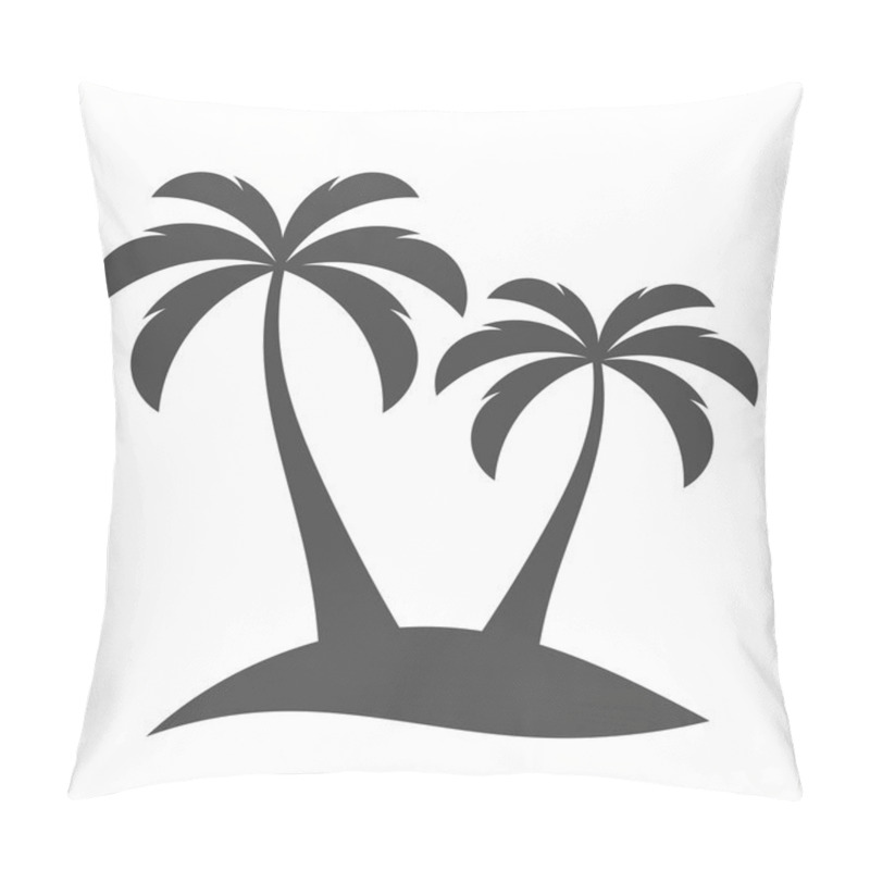 Personality  Palm Trees On Island Pillow Covers