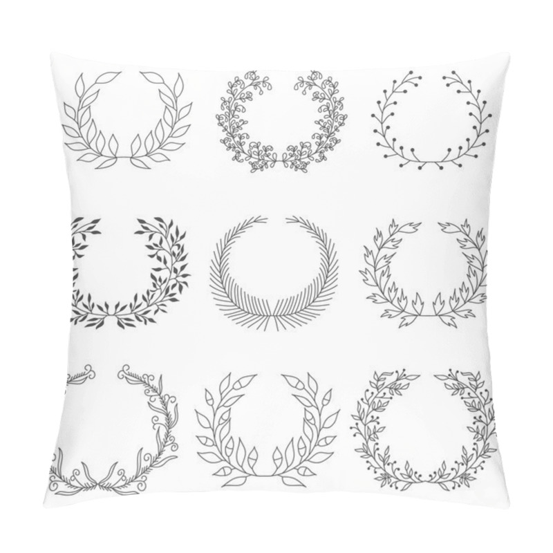 Personality  Hand Drawn Laurels Pillow Covers