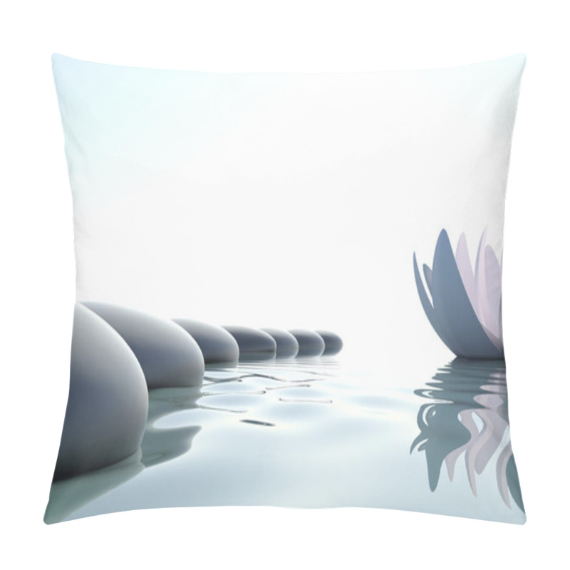 Personality  Zen Flower Loto Near Stone Pillow Covers