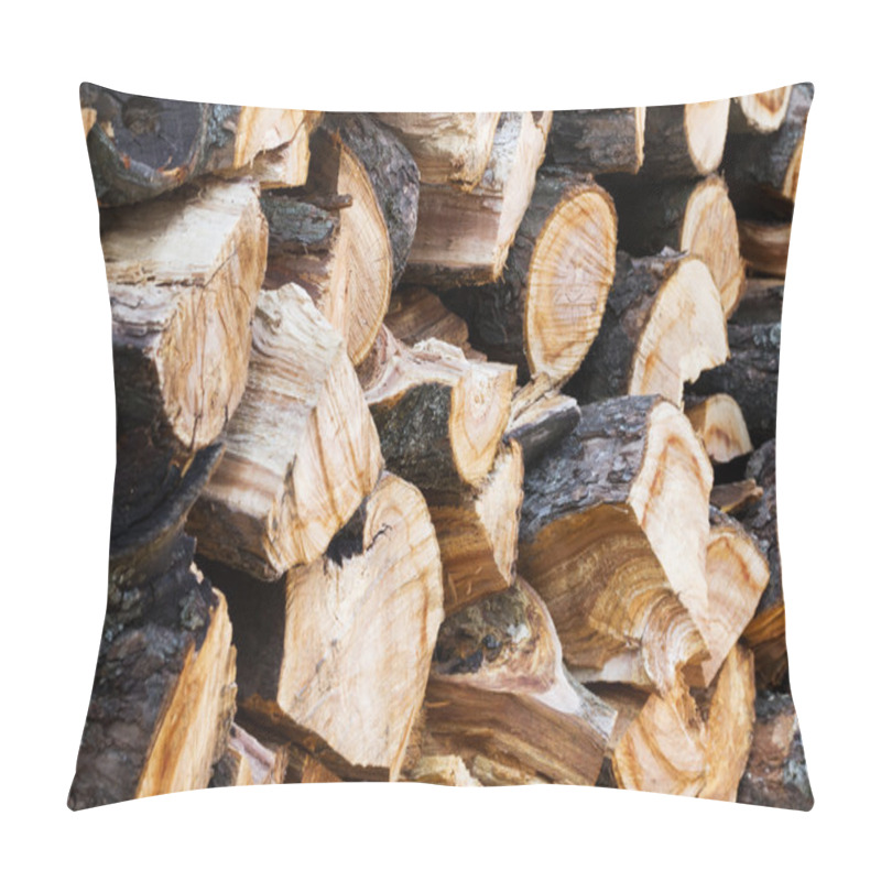 Personality  Firewood Background Closeup Pillow Covers