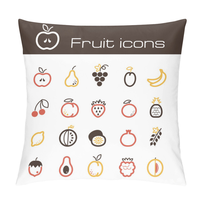 Personality  Icons Set Fruits Pillow Covers