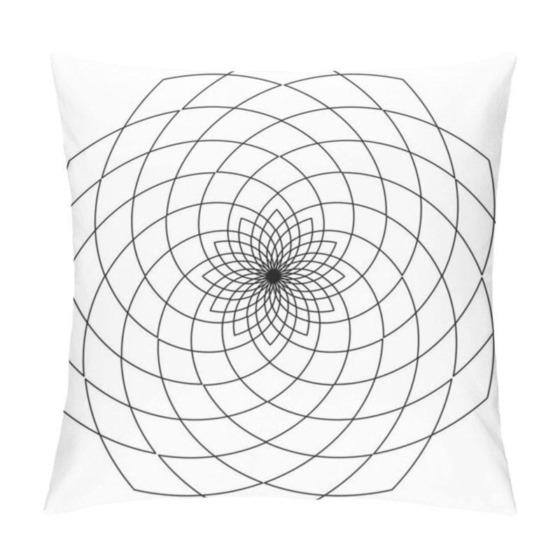 Personality  Guilloche Pattern Rosette For Certificate, Diploma, Voucher, Money Or Other Security Papers. Pillow Covers