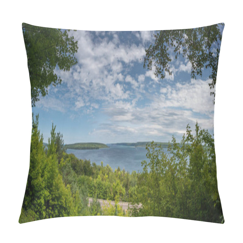 Personality  Lookout View Of South Bay And The East Channel In Munising Michigan Pillow Covers