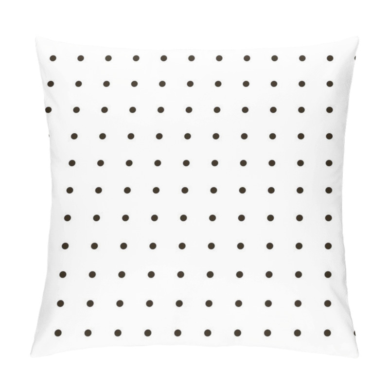 Personality  Geometric Pattern Black Dots On White Background, Abstract Vector Seamless Texture Pillow Covers