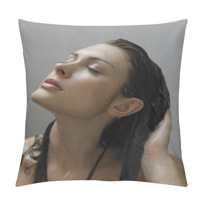 Personality  Woman Showering Pillow Covers