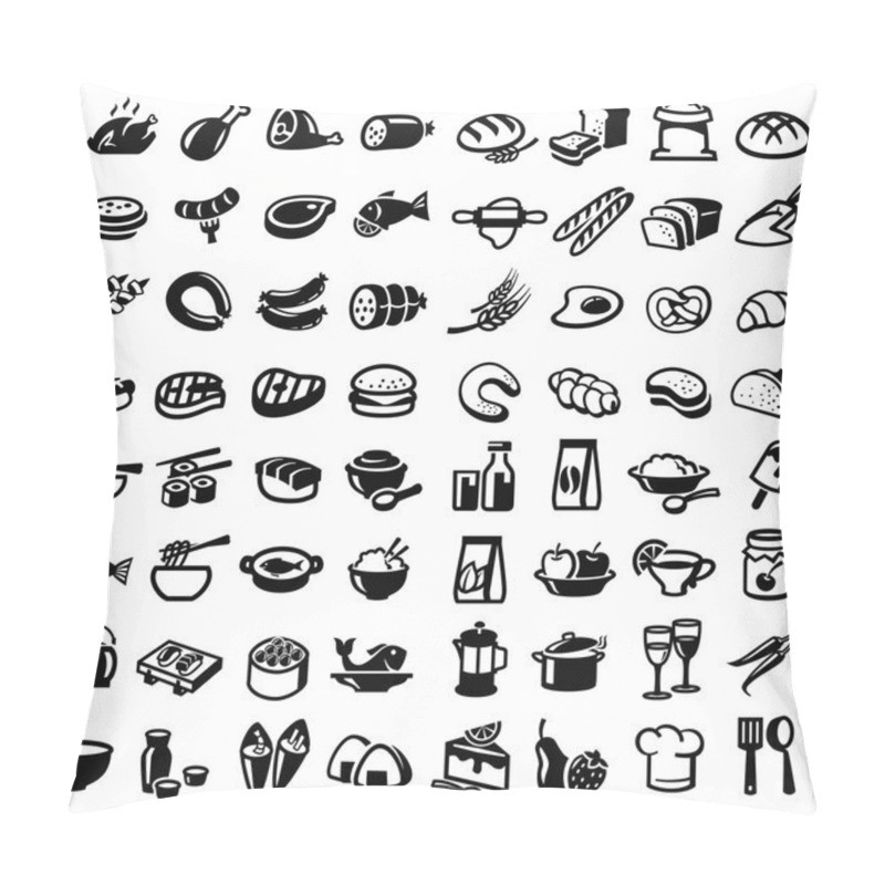 Personality  Food Icons Pillow Covers