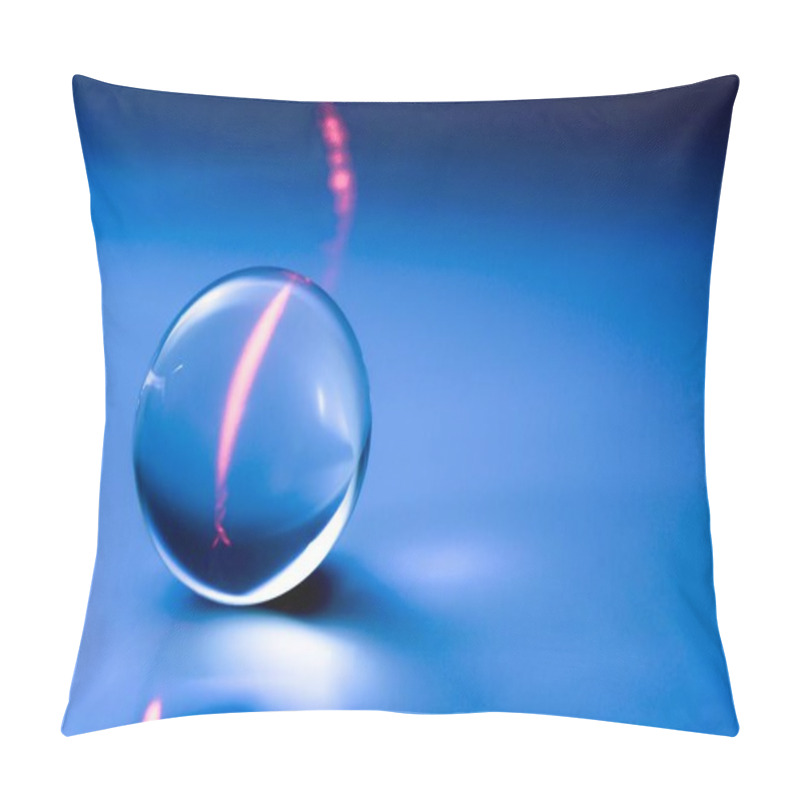 Personality  Glass Ball In Abstract Blue Pillow Covers