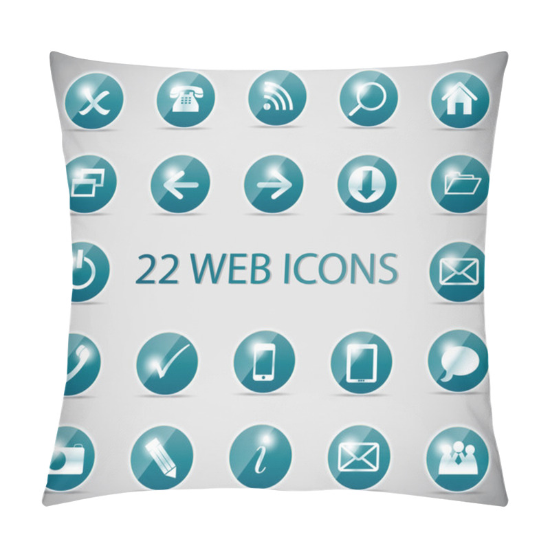 Personality  Shine Glossy Computer Icon Vector Illustration Pillow Covers