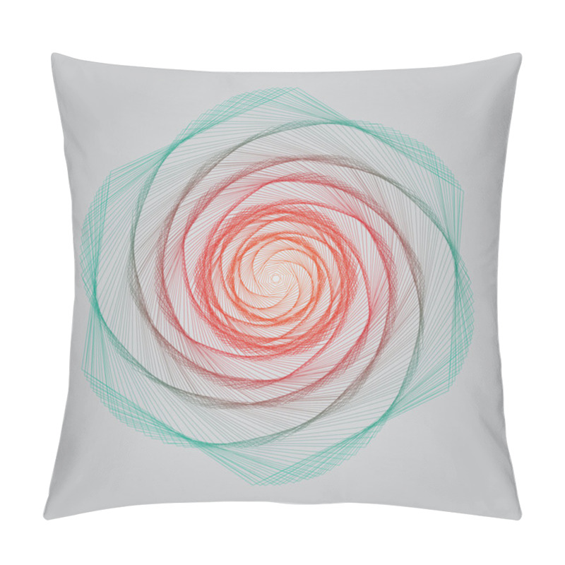 Personality  Abstract Vector Background. Geometrical Spiral Pillow Covers