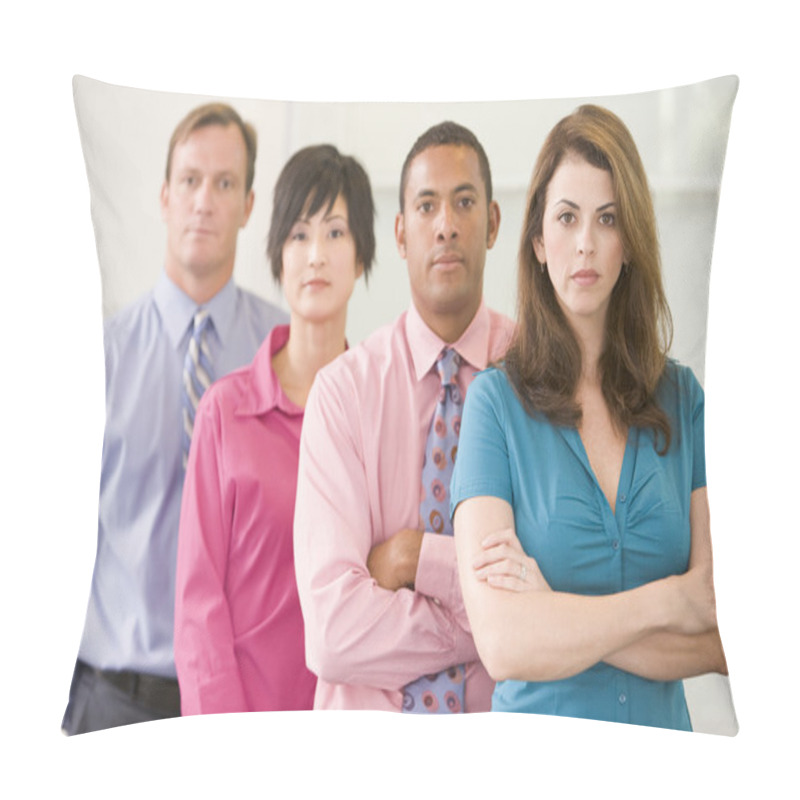 Personality  Business Team Standing Indoors Pillow Covers