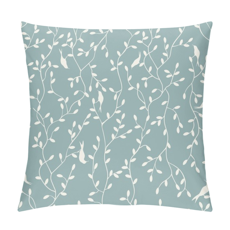 Personality  Seamless Pattern Of Birds And Leaves Pillow Covers