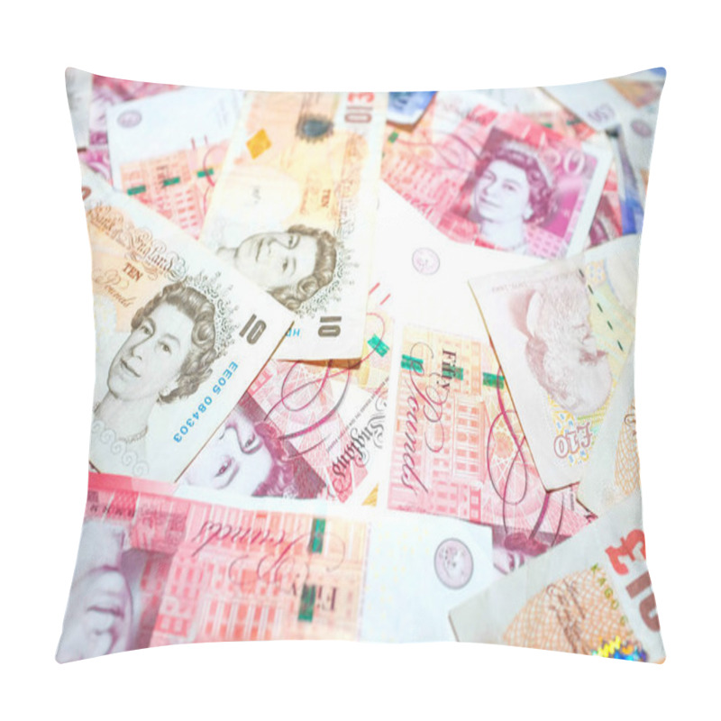 Personality  UK Pound British Money Background Financial Concept Pillow Covers