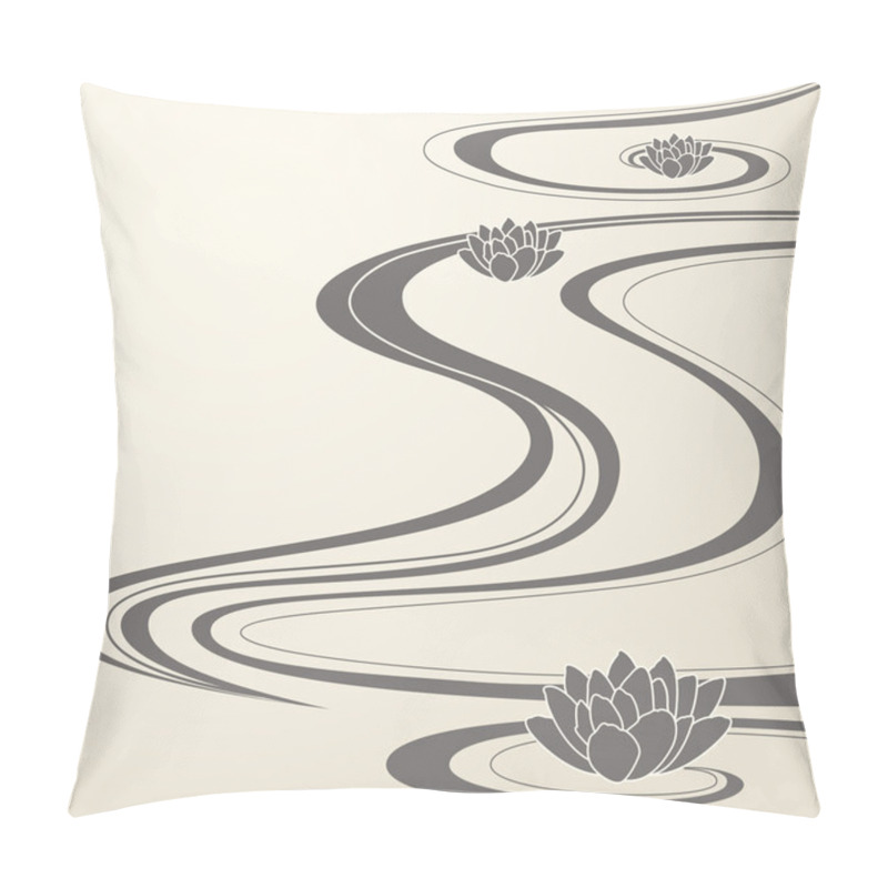 Personality  Elegant Background With Oriental Waves Pillow Covers