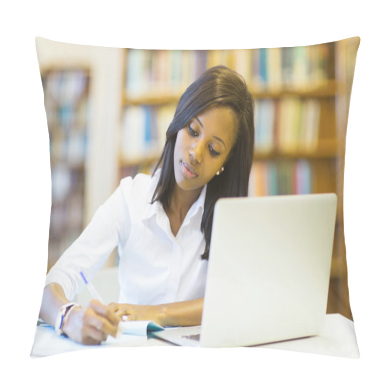 Personality  Student Studying In Library Pillow Covers