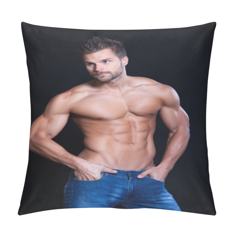 Personality  Young Muscular Man Pillow Covers