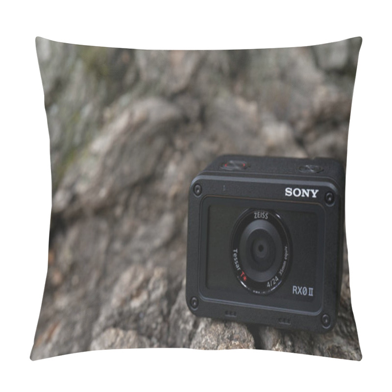 Personality  Moscow. Russia, June 6, 2019 Compact Camera Sony RX0 M2 Pillow Covers