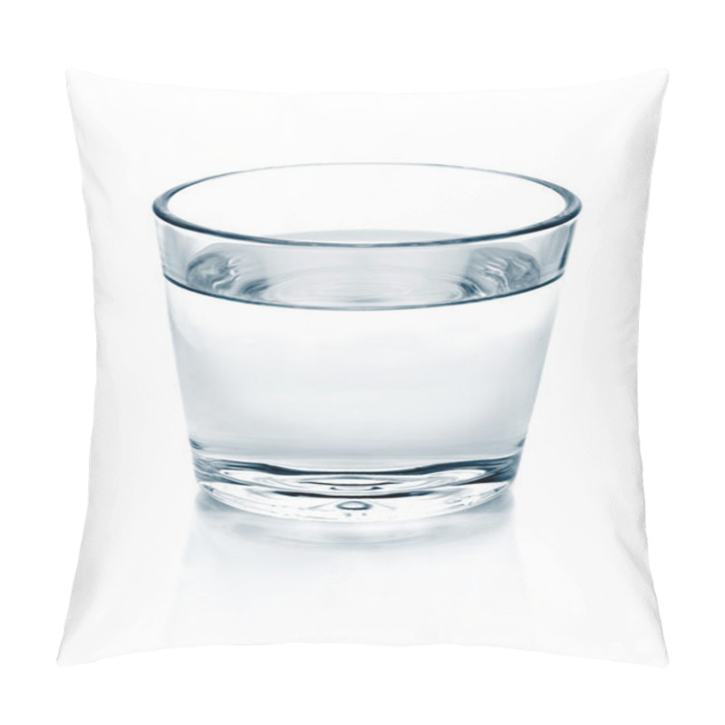 Personality  Glass Of Water Isolated On White Pillow Covers