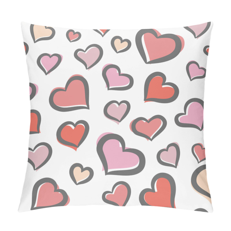 Personality  Seamless Pattern With Hearts Pillow Covers